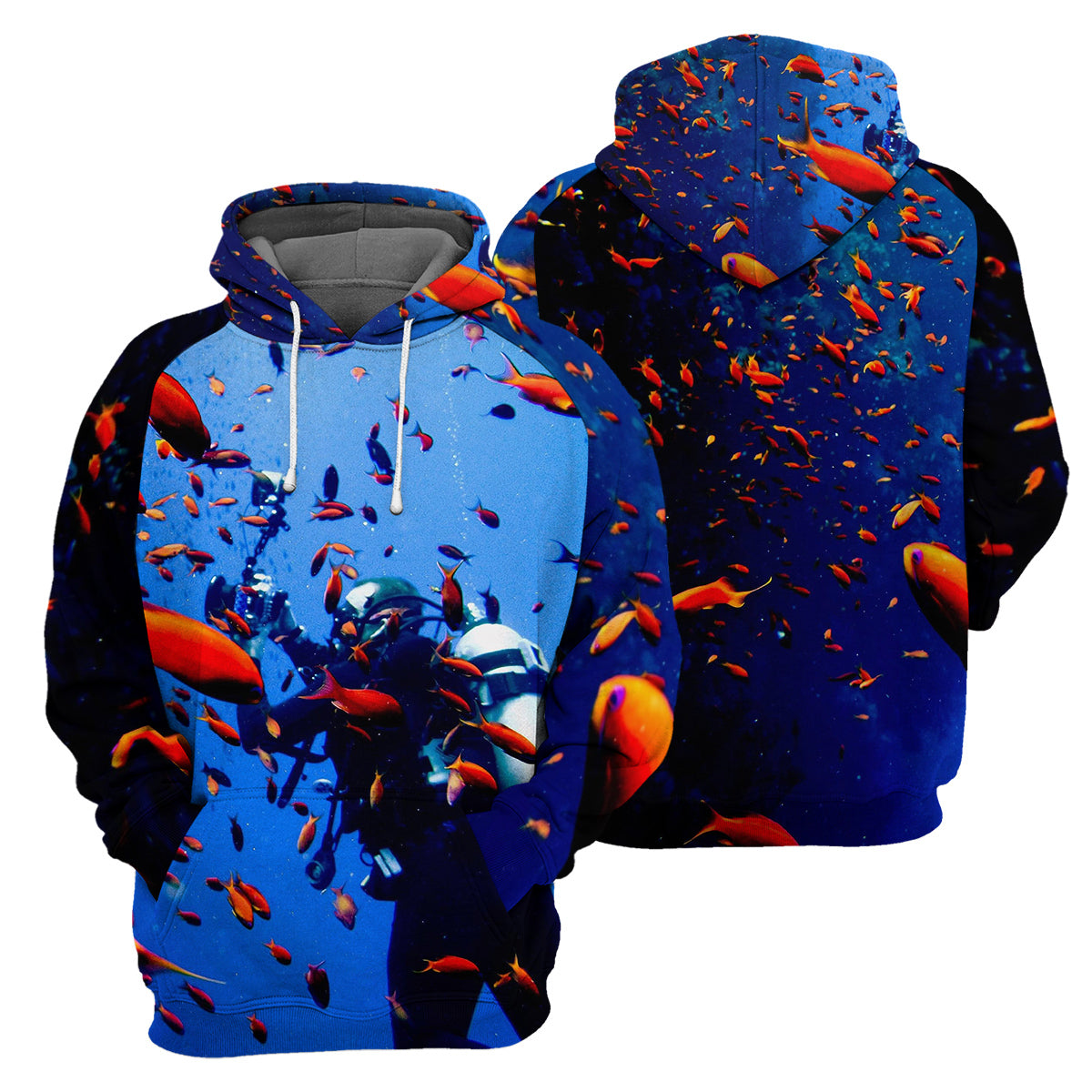Golden Fish Scuba Diving - All Over Printed Shirt