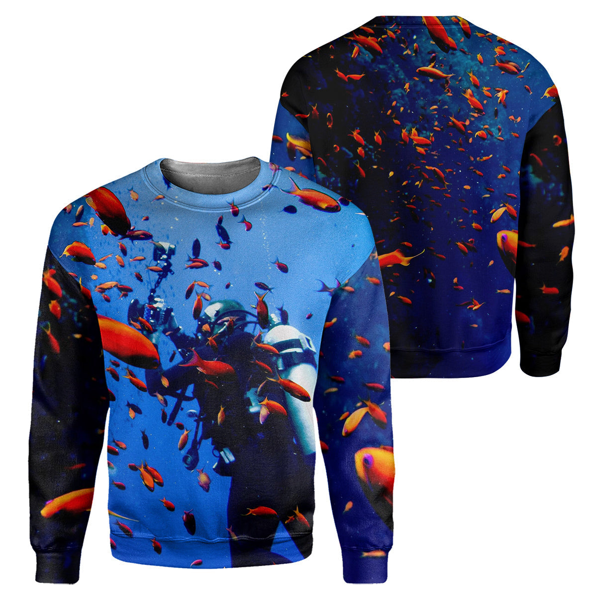 Golden Fish Scuba Diving - All Over Printed Shirt