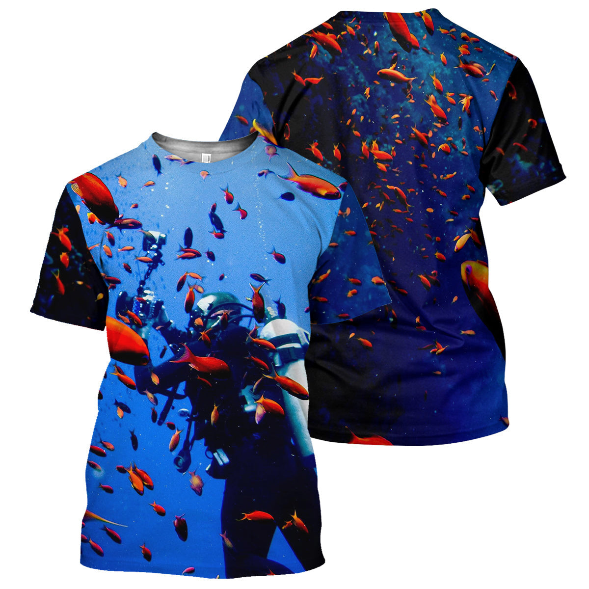 Golden Fish Scuba Diving - All Over Printed Shirt