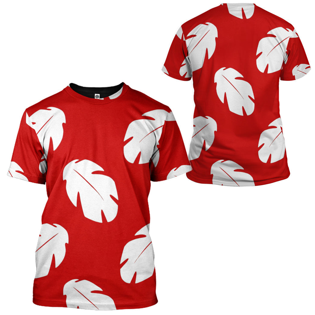  Lilo Hawaiian Floral Leaves Custom Tshirt Hoodie Apparel