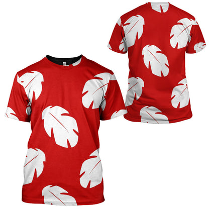  Lilo Hawaiian Floral Leaves Custom Tshirt Hoodie Apparel