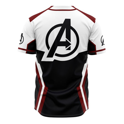 Marvel Jersey Marvel Avengers Suit Costume White Black Red Jersey Shirt Baseball Avengers Baseball for Men