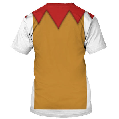 Disney T-Shirt Red Ace Diamond Alice In Wonderland Costume T-Shirt White Red Unisex Adults New Release - Trendy Gift For Men & Women