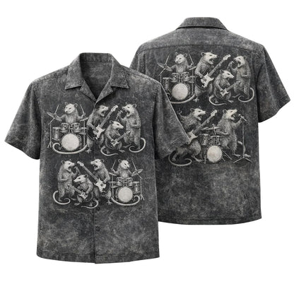 Funny Opossum Band Hawaiian Shirt Rock Band Possum Music Vintage Shirt