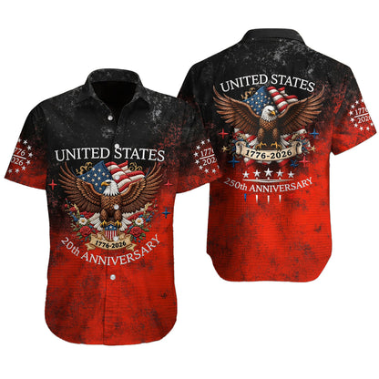 USA Eagle 250th Anniversary Hawaii Shirt Patriotic 1776-2026