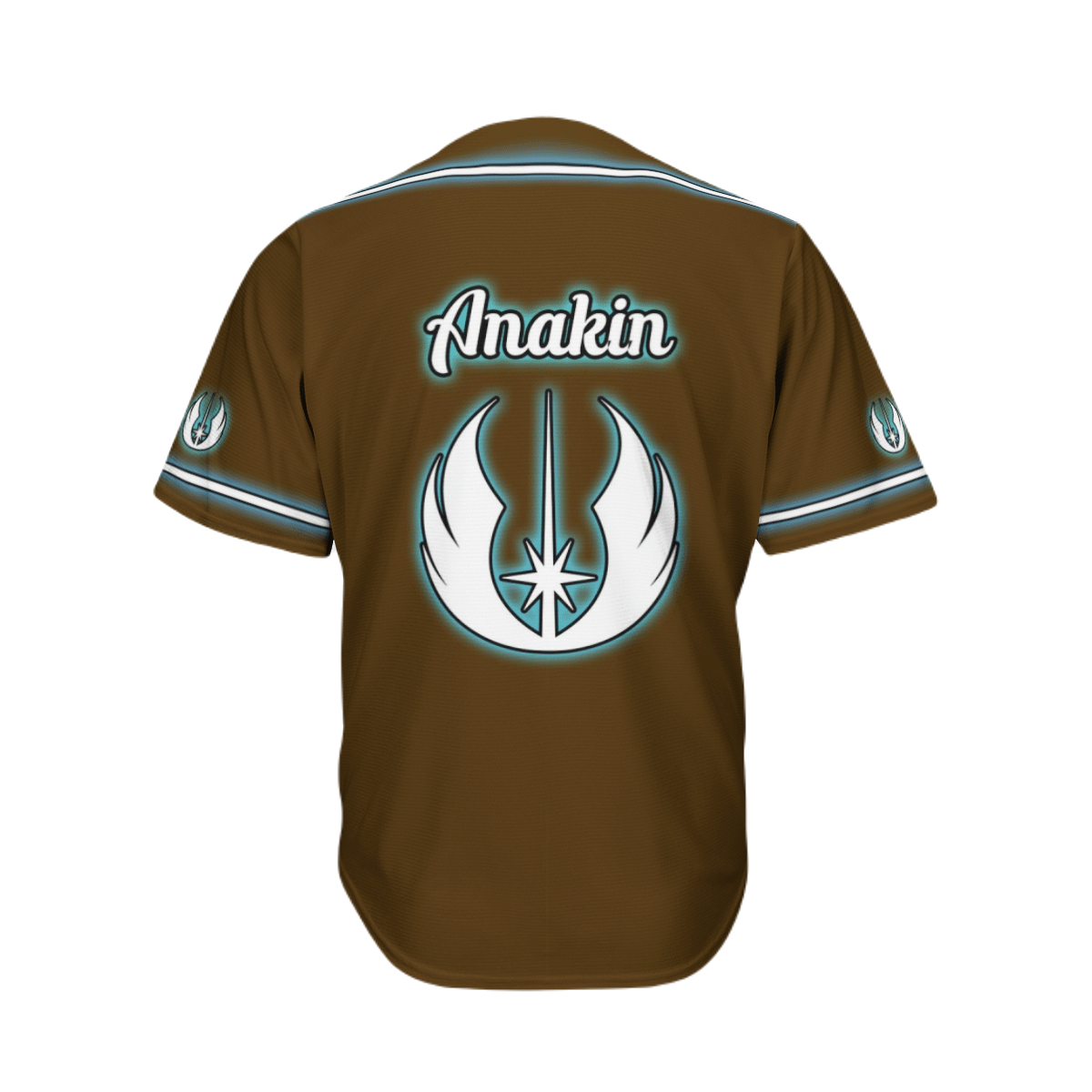 Star Wars Baseball Jersey Anakin Skywalker Star Wars Jersey Shirt Brown Unisex Adult New Release