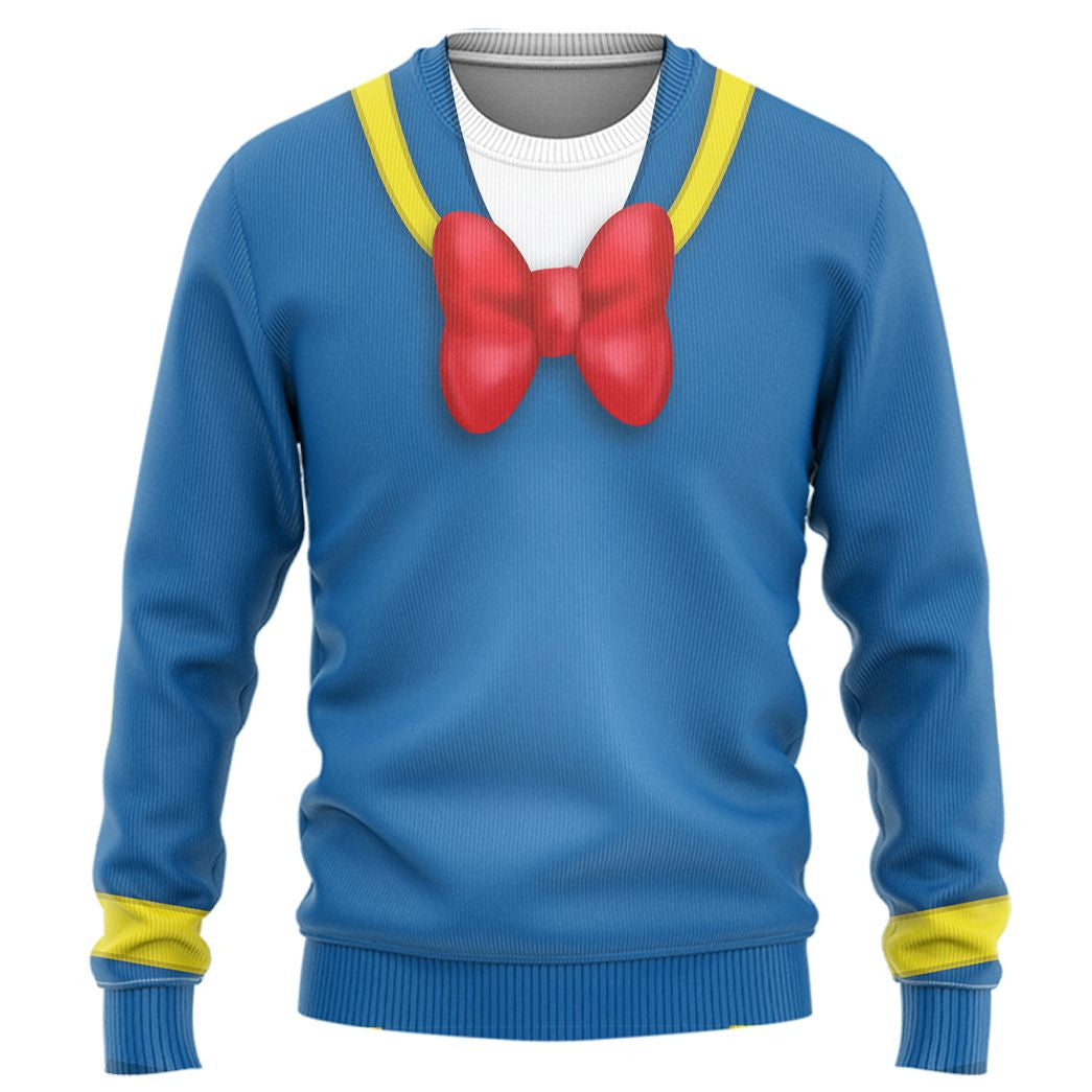 Disney Hoodie Donald Duck Costume T-Shirt Blue Unisex Adults New Release - Trendy Gift For Men & Women