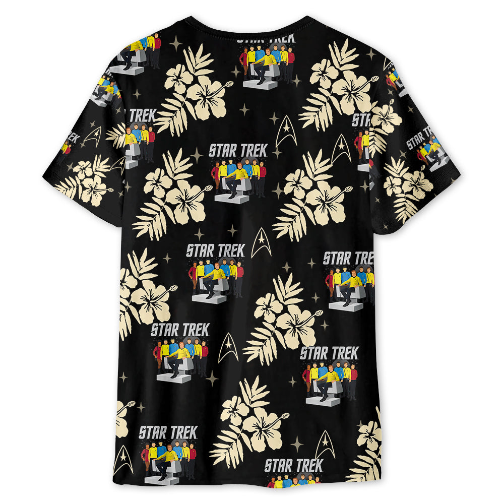 Starwars Trek With Flowers - 3D T-shirt For Fans