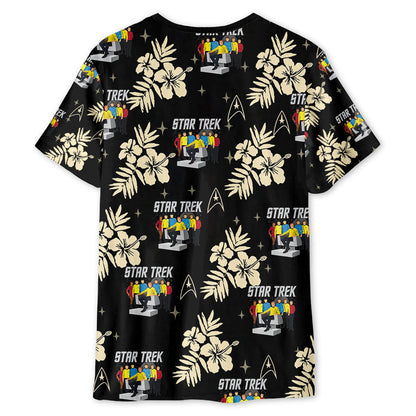 Starwars Trek With Flowers - 3D T-shirt For Fans