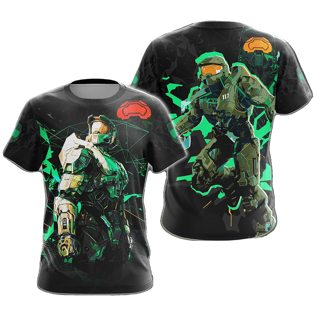 Halo Hoodie Halo Infinite Masterchief Graphic T-Shirt Black Unisex - Trendy Gift For Men & Women