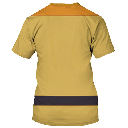Disney T-Shirt Powerline A Goofy Movie Costume T-Shirt Yellow Unisex Adults New Release - Trendy Gift For Men & Women