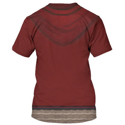 Disney T-Shirt Aladdin Live Action Costume T-Shirt Red Unisex Adults New Release - Trendy Gift For Men & Women