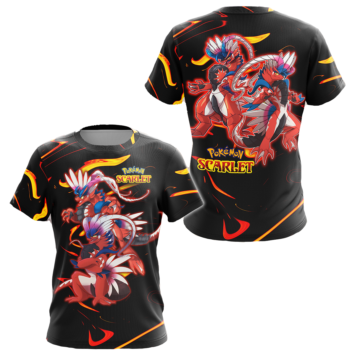 Pokemon Hoodie Pokemon Scarlet Video Game T-Shirt Black Unisex - Trendy Gift For Men & Women