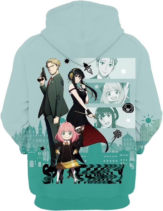 Spyxfamily Hoodie Forger Family And The City Hoodie Green Unisex - Cozy Hoodie For Cold Weather