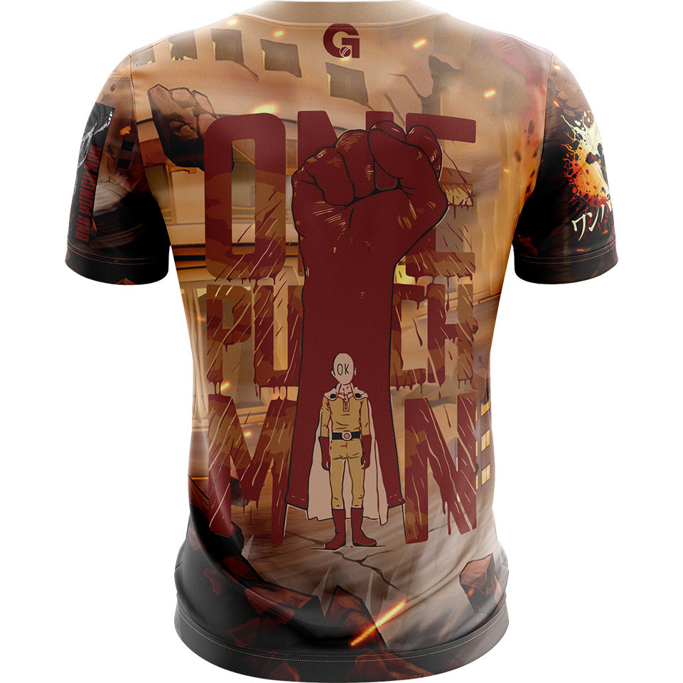 One Punch Man T-Shirt Saitama The One Punch Man Hero T-Shirt Brown Unisex - Trendy Gift For Men & Women
