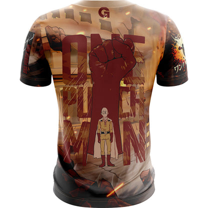 One Punch Man T-Shirt Saitama The One Punch Man Hero T-Shirt Brown Unisex - Trendy Gift For Men & Women