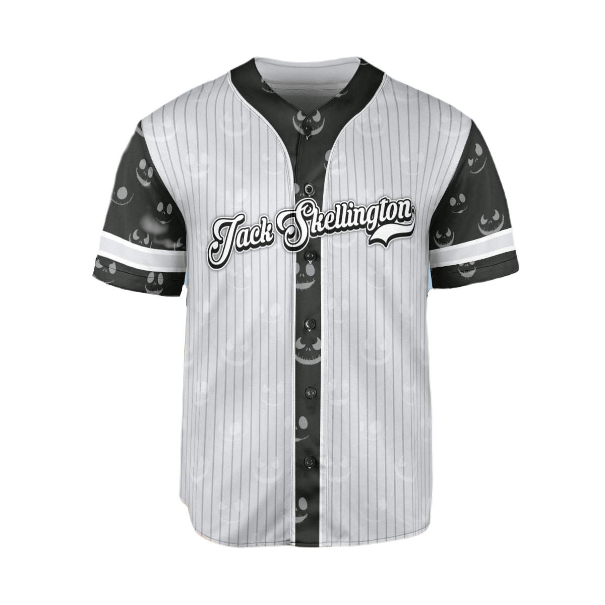 Tnbc Baseball Jersey Jack Skellington Playing Football Jersey Shirt Black Gray Unisex Adult