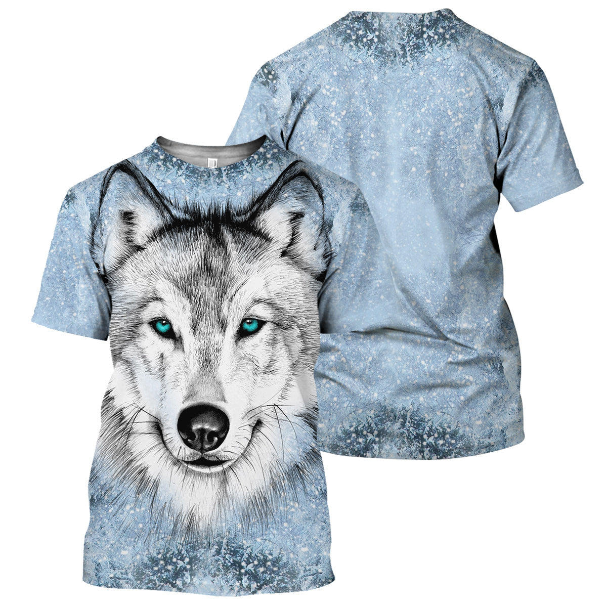 White Blue Wolf - All Over Printed Shirt