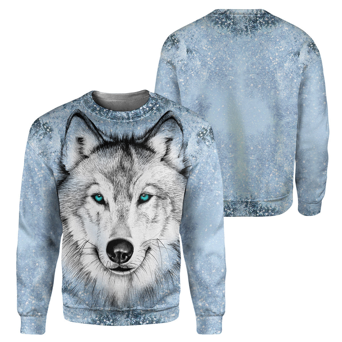 White Blue Wolf - All Over Printed Shirt