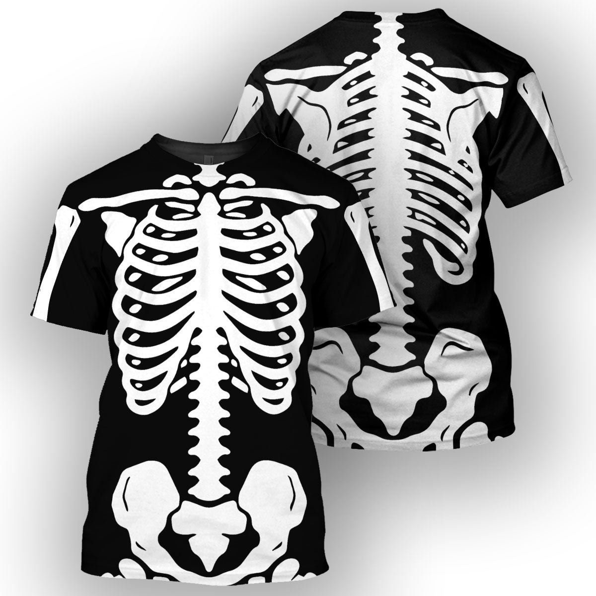Halloween Skeleton Costume - All Over Printed Shirt
