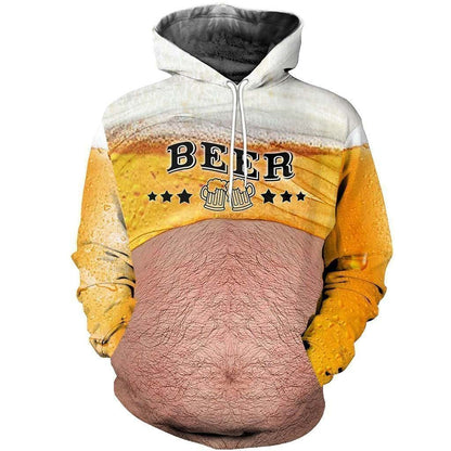 Guinness Hoodie Beer Belly Graphic Funny T-Shirt Colorful Unisex - Trendy Gift For Men & Women