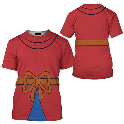 Disney T-Shirt Disney Fantasia Wizard Mickey Mouse Costume T-Shirt Red Unisex Adults New Release - Trendy Gift For Men & Women