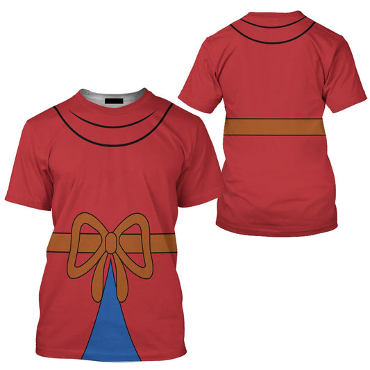 Disney T-Shirt Disney Fantasia Wizard Mickey Mouse Costume T-Shirt Red Unisex Adults New Release - Trendy Gift For Men & Women