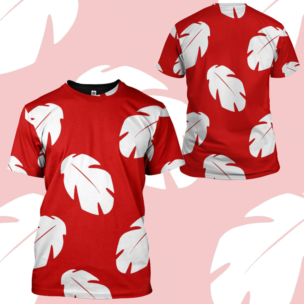 Lilo Hawaiian Floral Leaves Custom Tshirt Hoodie Apparel