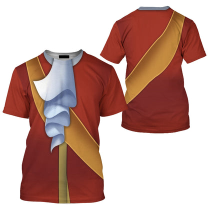 Disney T-Shirt Captain Hook Villain Costume T-Shirt Red Unisex Adults New Release - Trendy Gift For Men & Women