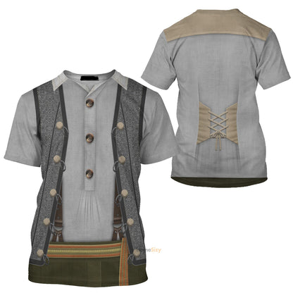 Disney T-Shirt Mister Geppetto The Movie Pinocchio Costume T-Shirt Gray Unisex Adults New Release - Trendy Gift For Men & Women