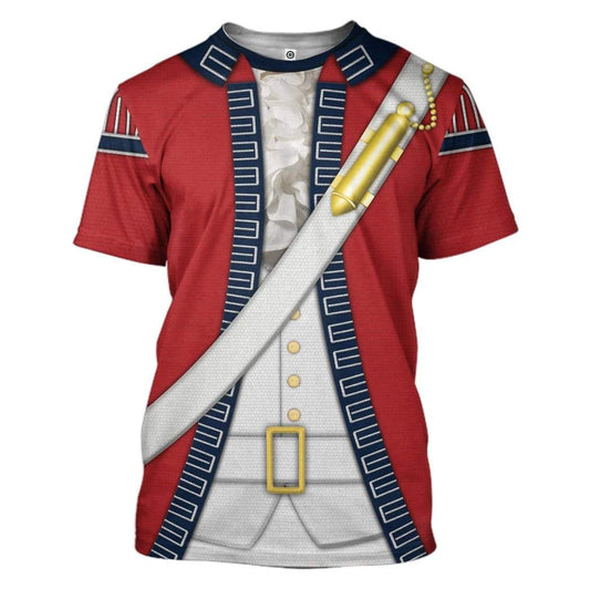 British Red Coat T-Shirt 3D For Men & Women