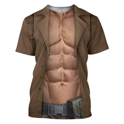Metal Gear Solid Liquid Snake T-Shirt 3D For Men & Women