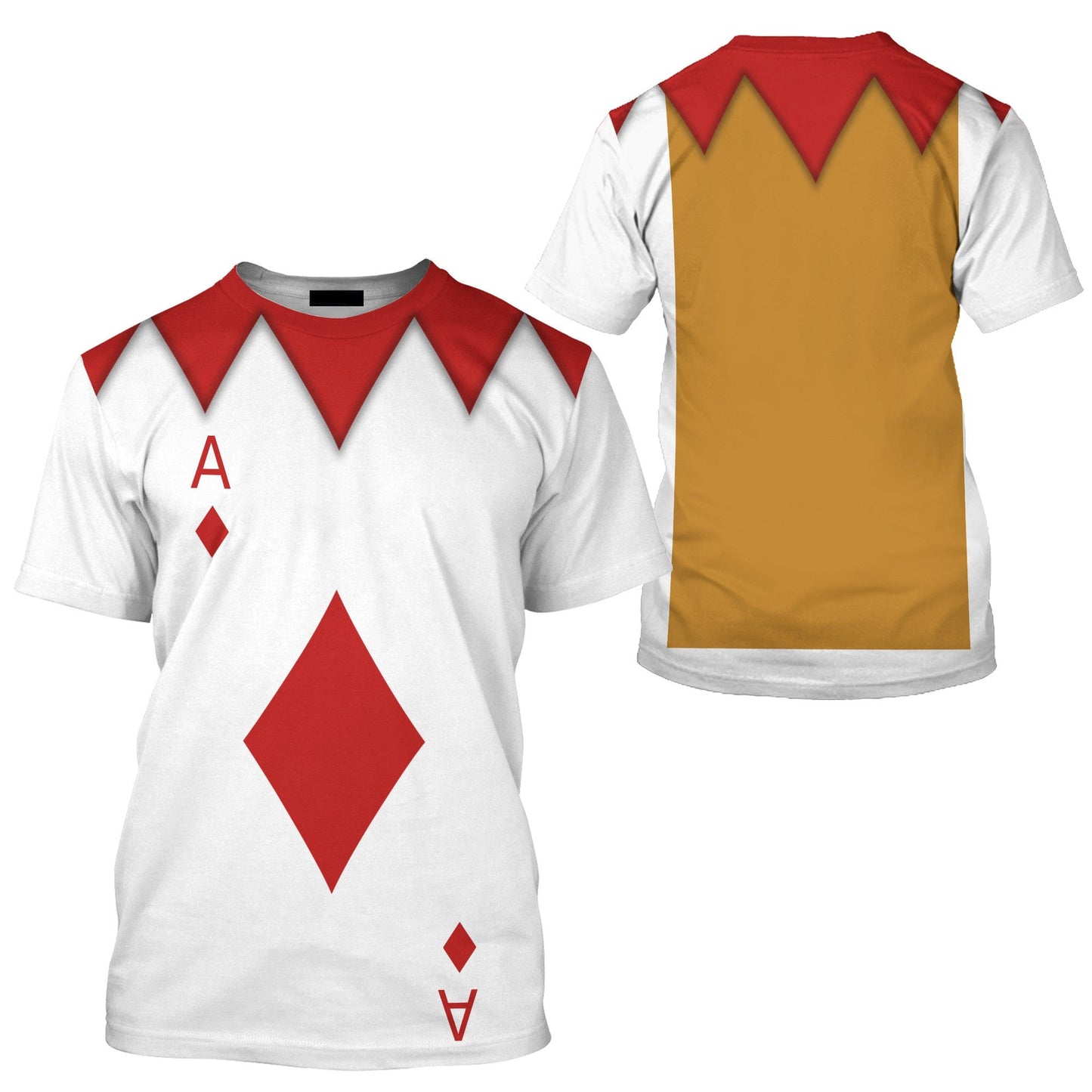 Disney T-Shirt Red Ace Diamond Alice In Wonderland Costume T-Shirt White Red Unisex Adults New Release - Trendy Gift For Men & Women