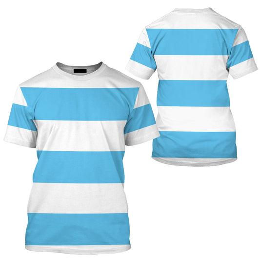 Disney T-Shirt Smee Peter Pan Costume T-Shirt White Blue Unisex Adults New Release - Trendy Gift For Men & Women