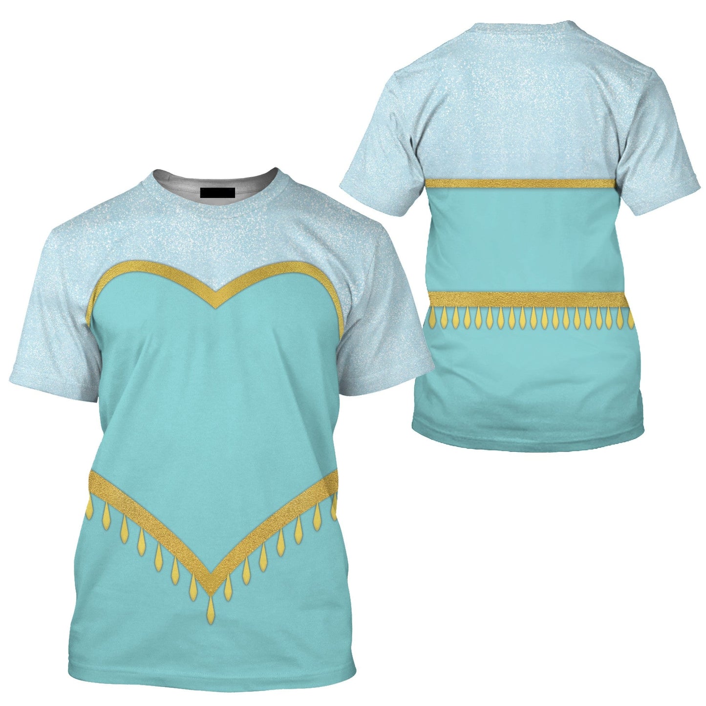 Disney T-Shirt Princess Jasmine Aladdin Costume T-Shirt Blue Unisex Adults New Release - Trendy Gift For Men & Women