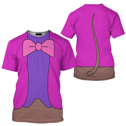 Disney T-Shirt Dormouse Alice In Wonderland Costume T-Shirt Pink Purple Unisex Adults New Release - Trendy Gift For Men & Women