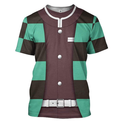 Demon Slayer Tanjiro T-Shirt 3D For Men & Women