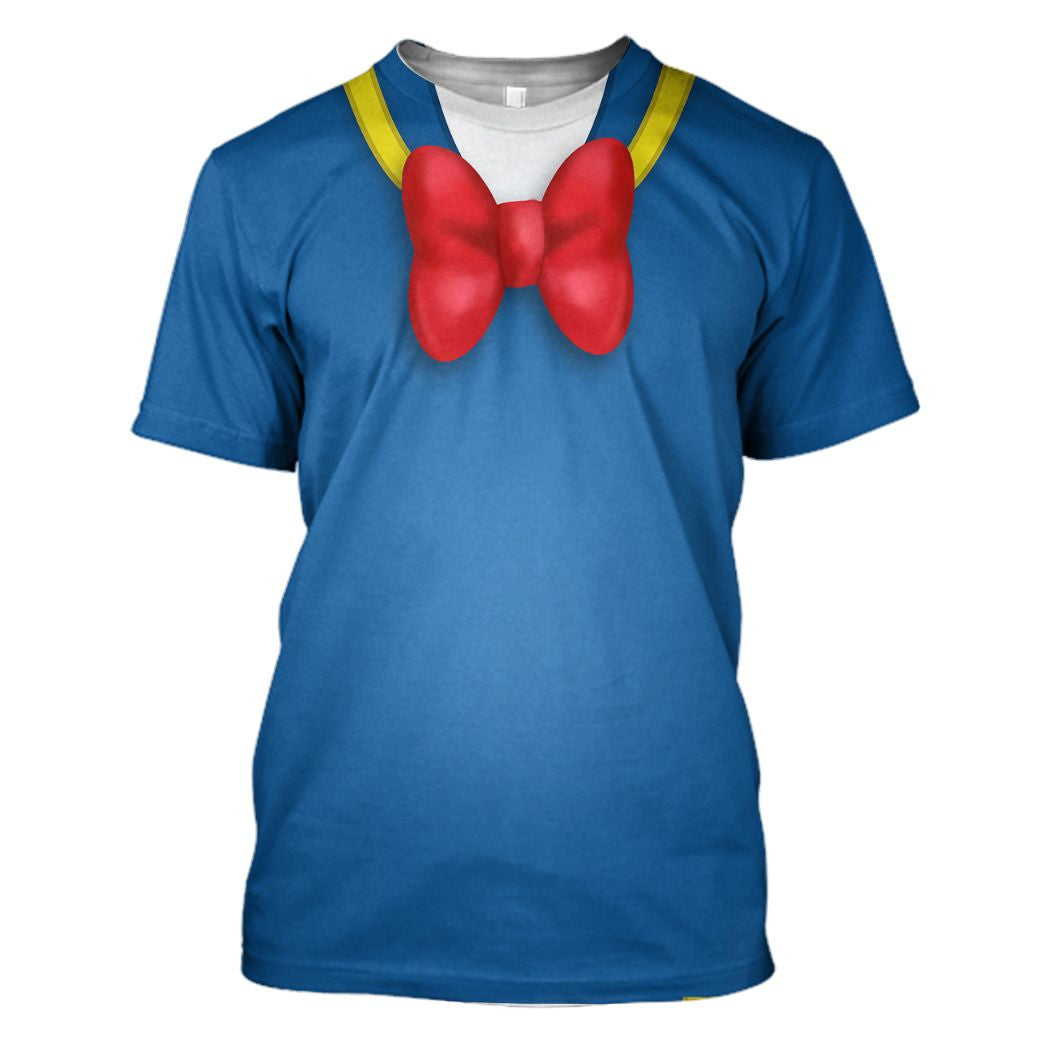 Disney Hoodie Donald Duck Costume T-Shirt Blue Unisex Adults New Release - Trendy Gift For Men & Women