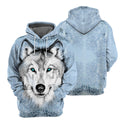 White Blue Wolf - All Over Printed Shirt