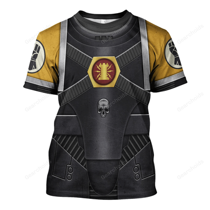 Pre-Heresy Imperial Fists In Mark IV Maximus Power Armor - Costume Cosplay T-shirt CSWRH183