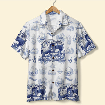 Gifts For Off-road Lovers, Vintage Toile Blue Pattern 02QHTN110625