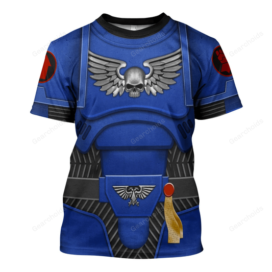 Warhammer Space Marines Crimson Fists - Costume Cosplay T-shirt CSWRH029