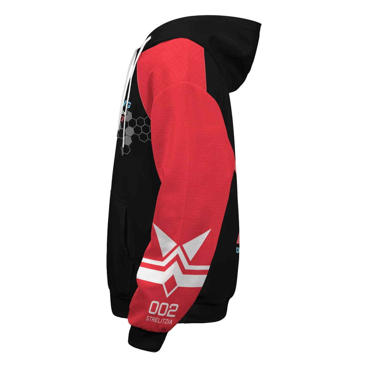  Darling In The Franxx Hoodie Darling In The Franxx Zero Two XX Bee Nest Pattern Black Hoodie Adult Unisex Anime Clothing