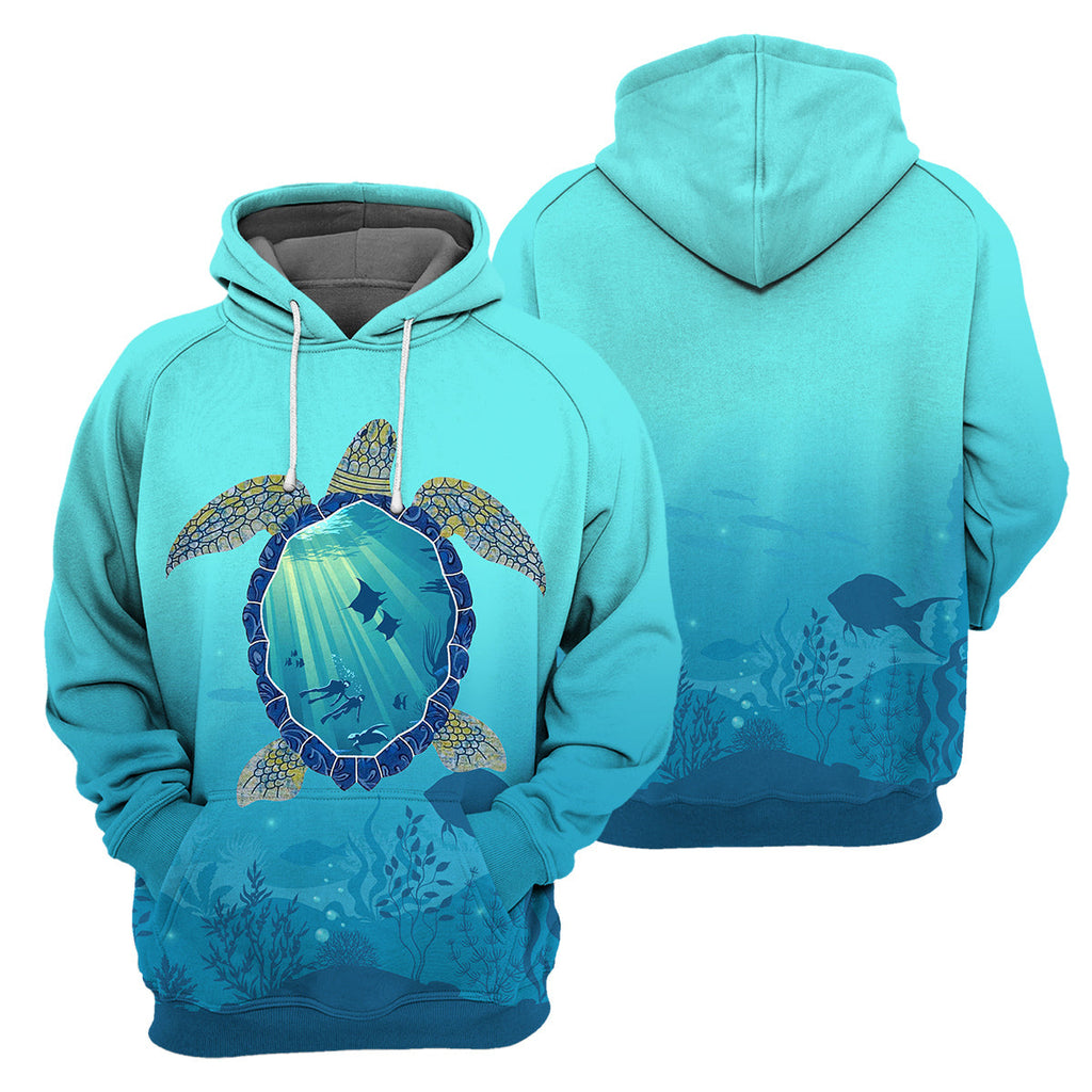 Scuba Diving Turtle - All Over Printed Shirt