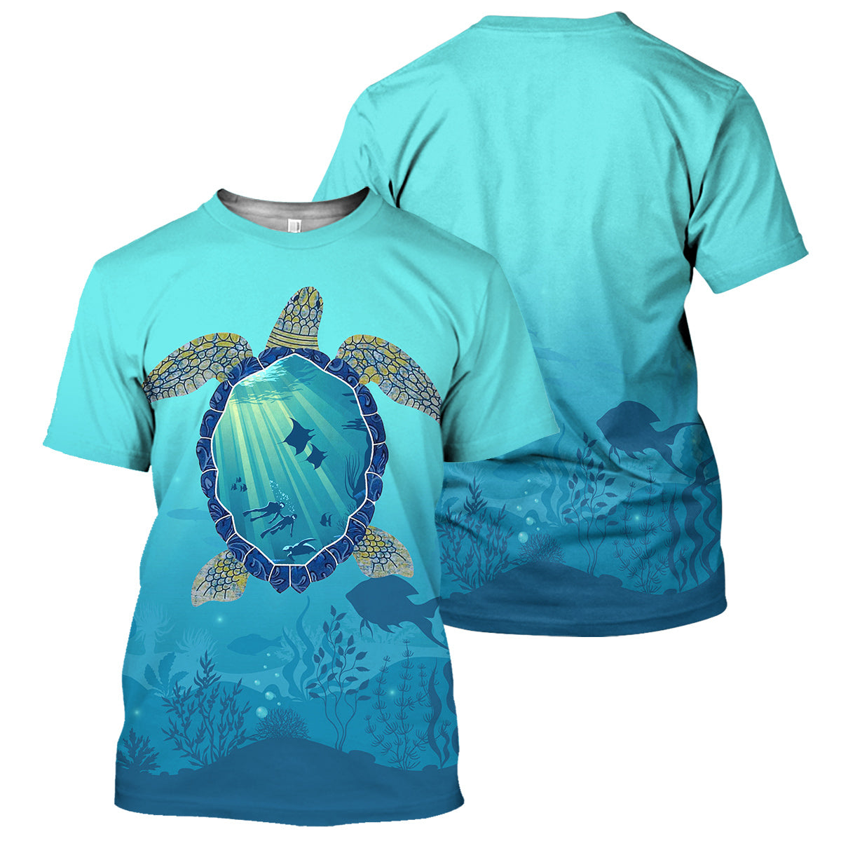 Scuba Diving Turtle - All Over Printed Shirt