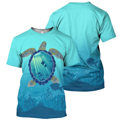 Scuba Diving Turtle - All Over Printed Shirt