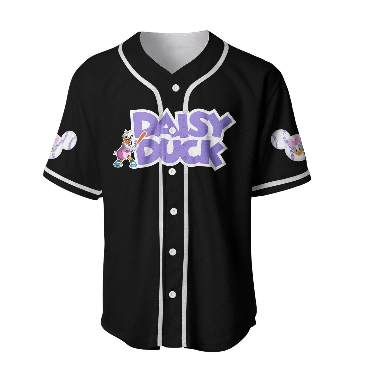 Disney Jersey Disney Daisy Duck As Pitcher Character Patterns Black Jersey Shirt Baseball Daisy Duck Baseball