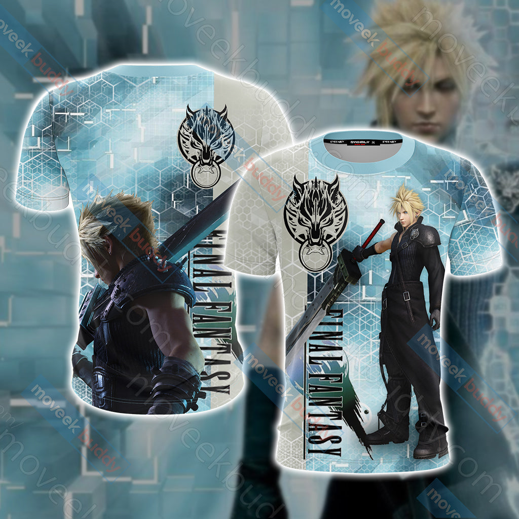 Final Fantasy - Cloud T-shirt Zip Hoodie Pullover Hoodie