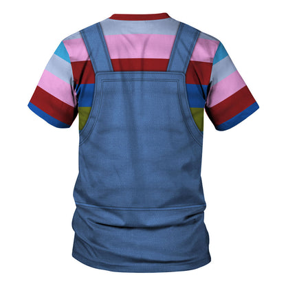 Chucky Costume Hoodie Child'S Play Character Chucky Costume T-Shirt Colorful Unisex Adults - Trendy Gift For Men & Women