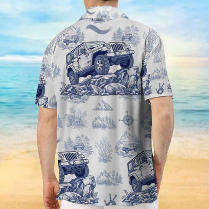 Gifts For Off-road Lovers, Vintage Toile Blue Pattern 02QHTN110625